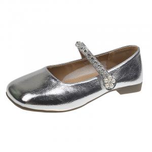 WUJI Серебряные женские туфли Мэри Джейн на массивном каблуке 1 см, цвет Silver