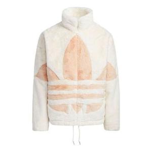 Куртка adidas originals Large Logo Stand Collar Sports Jacket Pink White, белый