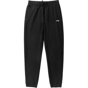 Лининг серия для бадминтона вязаные спортивные брюки унисекс черный