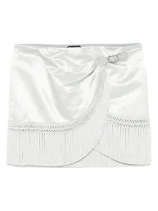 Юбка мини с бахромой TOM FORD, серый