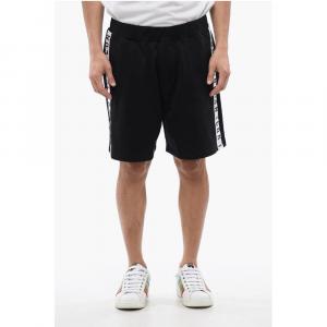 Шорты-джоггеры Relax Fit из матового хлопка с логотипом на ленте Dsquared2, Black