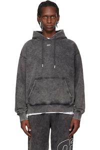 Off-White Серая толстовка для скейтбординга с надписью «off»