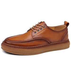 Туфли мужские Men"s Casual Men Low-Top Gzz, коричневый