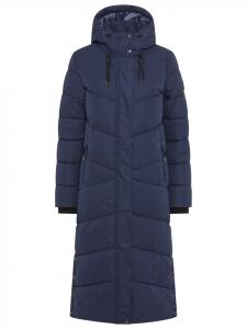 Polarino Стеганое пальто темно-синего цвета