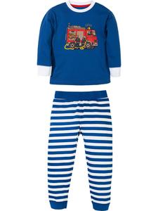 Erwin Müller Детская пижама из трикотажа интерлок темно-синего цвета