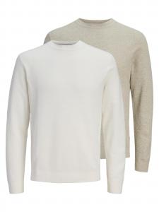 JACK & JONES Свитер 'Bluriley' в крапчатом коричневом