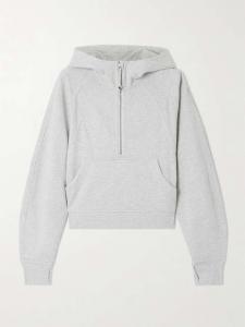 Толстовка свободного кроя из хлопкового смесового трикотажа Scuba Lululemon, серый