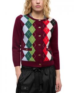 Шерстяной кардиган с кашемиром GANNI, мультиколор