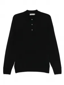 Рубашка поло с длинными рукавами Canali, черный