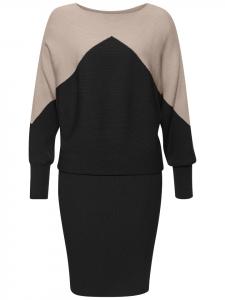 LASCANA Вязаное платье песочно-черного цвета