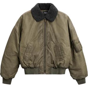 Пуховик мужской зеленый ZARA