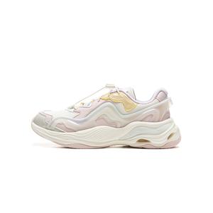 LINING YOUNG Кроссовки для детей из коллекции Sports Life, износостойкие, бежево-фиолетовые, детские