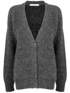 Alessandra Rich кардиган вязки интарсия, серый