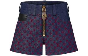 Джинсовые шорты женские темно-синие Louis Vuitton