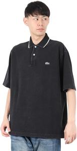 Мужская рубашка-поло LACOSTE в рубчик, подобранная по цвету, цвета индиго