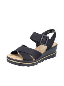 Сандалии на плоской подошве rieker, черный