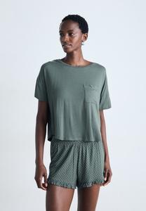 Пижамный комплект Hunkemöller SHORT LOOSE FIT SET, Green/Light Green