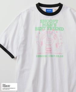 Футболка оверсайз с контрастной отделкой PEANUTS, белый