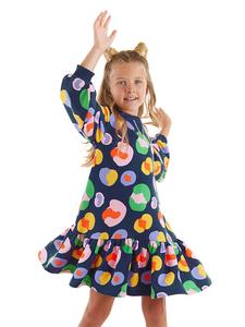 Платье Denokids Flowers Girl, темно-синий