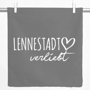 Декоративная наволочка Huuraa Влюбленный Леннештадт, подарок, 40x40 см, серый стальной хлопок, украшение Lennestadt Hellweg Druckerei