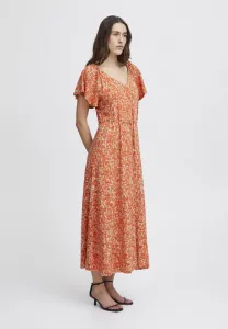 Платье-Макси ихая Ichi, Coral Rose Leo Aop