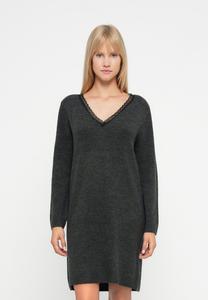 Платье ONLY ONLTAMMY LS REVERS, Dark Grey Melange/Dark Grey