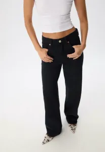 Широкие джинсы прямого кроя 04891547 Stradivarius, Mottled Dark Blue