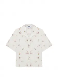 Рубашка с цветочным принтом Msgm, белый