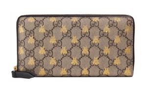 GUCCI Кошелек Canvas With Leather Unisex Ebony/Black