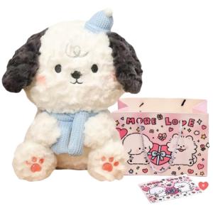 Щенок в кепке, успокаивающая и спящая игрушка-компаньон плюшевая кукла высота 23cm/35cm/45cm Love of wormwood