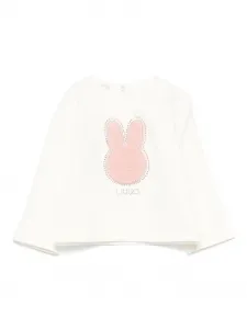 Свитер со стразами Liu Jo Kids, белый