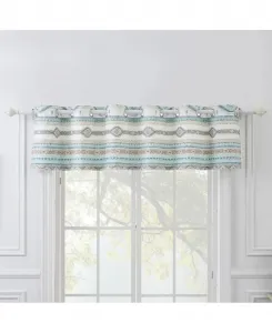 Декоративный ламбрекен для окон Phoenix, 213 x 41 см + 3 см, бирюзовый, от Barefoot Bungalow