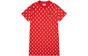 MLB Женское красное платье с коротким рукавом Base Logo