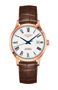 Часы Longines Record collection с розовым золотом 38,50 мм