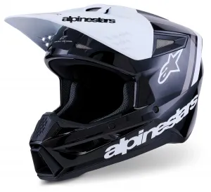 Внедорожный шлем SM3 Radium, черный/белый/серый, размер 2XL Alpinestars, мультиколор