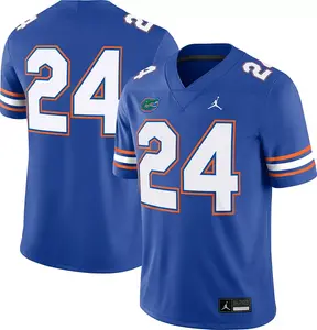 Мужская футболка Jordan Florida Gators № 24, синяя реплика Dri-FIT для футбольной игры