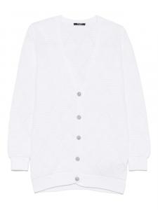Кардиган с узором Balmain Kids, белый
