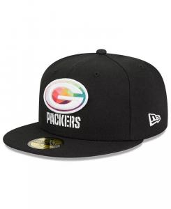 Мужская черная бейсболка Green Bay Packers 2023 NFL Crucial Catch 59FIFTY Fitted New Era