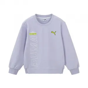 PUMA Свитшот Sportstyle Series Polar Fleece Crew розовый фиолетовый детский