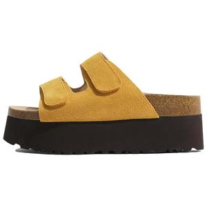 Lan Miao Тапочки-слайды женские желтые