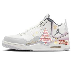Jordan Баскетбольные кроссовки Courtside 23 Frozen Pink Christmas с мягкой подошвой и нескользящей подошвой, мужские, серо-белые