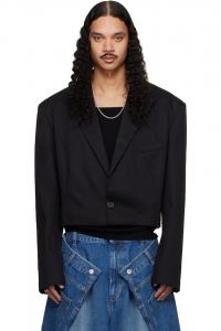 Разрезанный пиджак Lu'U Dan, черный