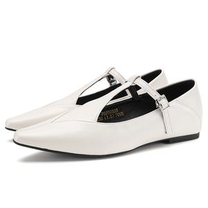 Туфли Мэри Джейн на плоской подошве женские FOXER, Beige