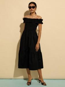 Платье миди Rafaella из чистого органического хлопка Baukjen, Caviar Black