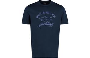 Футболка с принтом логотипа Paul & Shark, синяя