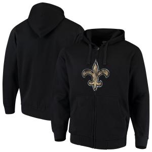 Мужская черная толстовка с молнией во всю длину и логотипом G-III Sports by Carl Banks New Orleans Saints Primary Starter