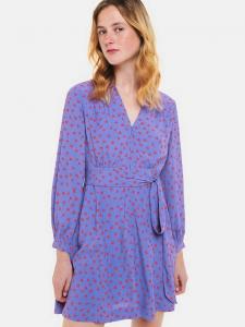 Мини-платье с принтом в виде разбросанных лепестков Whistles, цвет Purple/Multi