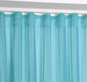 Прозрачная штора Dolly, доступна с присборенным или люверсным креплением, размер и цвет на выбор, 140x250 см, бирюзовый Beautex GmbH