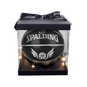SPALDING Баскетбольный мяч PU Basketball Black Silver размер 7 тренировочный унисекс