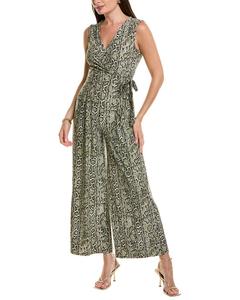 Классический комбинезон с запахом Anne Klein, зеленый